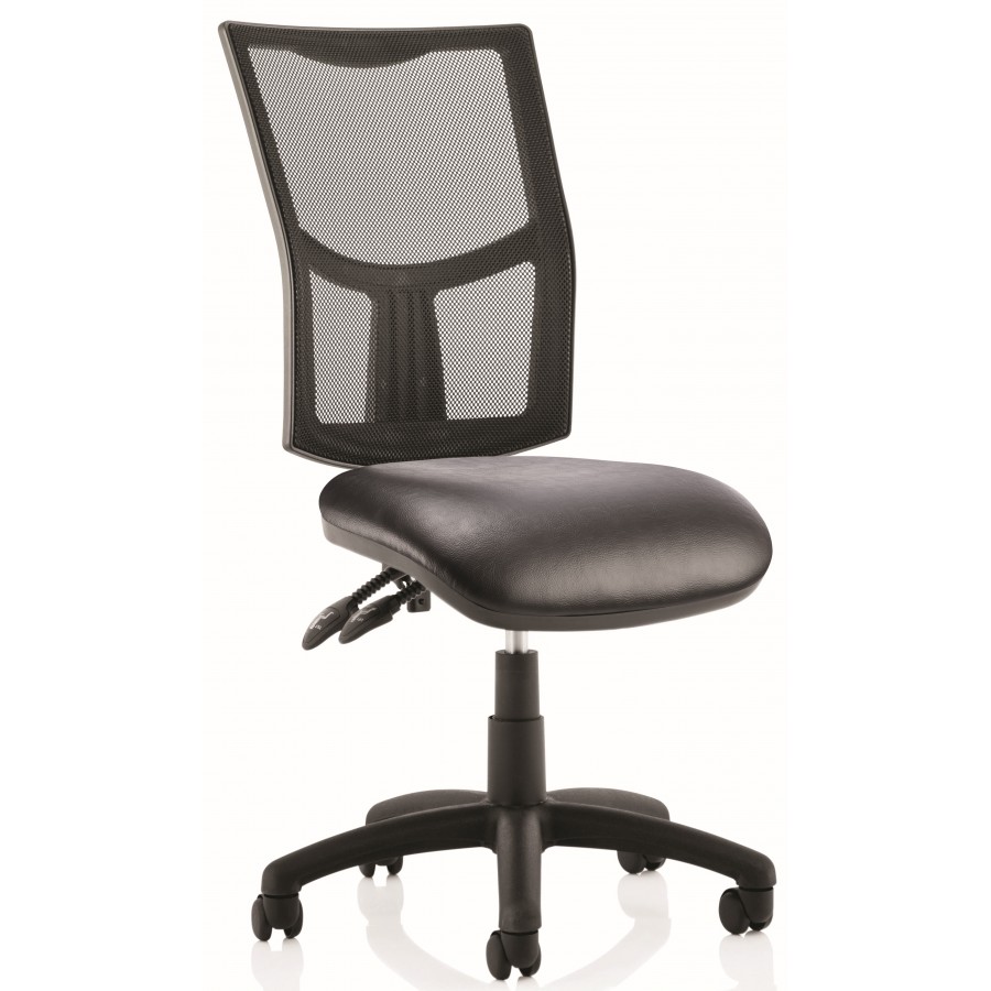Eclipse Eco 2 Lever Leather Seat / Mesh Back Operator Chair